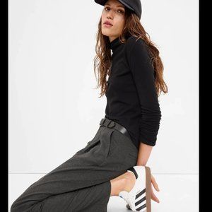 Gap | High Rise Pleated Trousers (Dark Heather Grey / Size: 6)